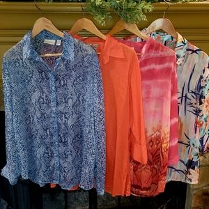 4 Chico's Blouses Size 2..price is for all 4